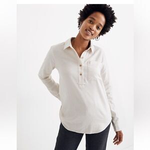 Madewell Flannel Classic Ex-Boyfriend Popover Shirt